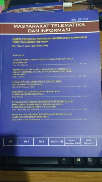 Masyarakat Telematika dan Informasi Vol.7 No.1