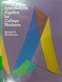 Intermediate Algebra For College Students