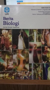Berita Biologi Jurnal Ilmiah Nasional Vol. 8, No. 5 Agustus 2007