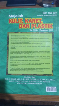 Majalah Kulit, Karet dan Plastik Vol.31 No.2