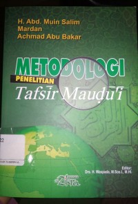 Metodologi Penelitian Tafsir Maudu'i