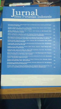 Vol. 19 No.3 Jurnal Ilmu Pertanian Indonesia