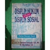 Disiplin Hukum  dan Disiplin Sosial (Bahan Bacaan Awal)