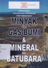 Peraturan perundang-undangan pertambangan Minyak dan gas bumi & mineral dan batubara