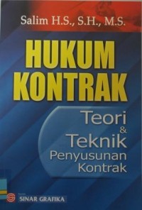 Hukum Kontrak : Teori dan Teknik Penyusunan Kontrak