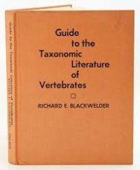 Guide To The Taxonomic Of Verebrates