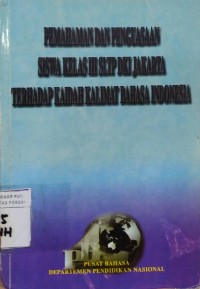 Pemahaman Dan Penguasa Siswa Kelas III Setiap Dki Jakarta Terhadap Kaidah Kalimat Bahsa Indonesia