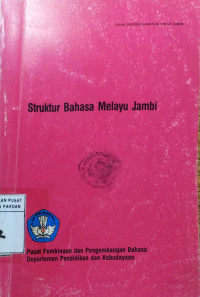 Struktur bahasa melayu jambi