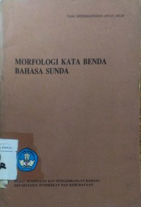 Morfologi Kata Benda Bahasa Sunda