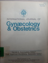 International Journal Of Gynaecology And Obstetrics