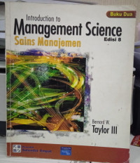 Introduction to Management Science Sains Manajemen