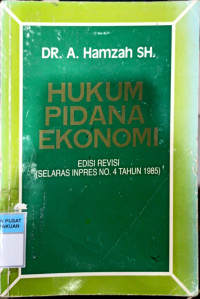 Hukum Pidana Ekonomi