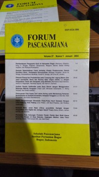 Forum Pascasarjana Vol. 27 No. 1 Januari 2004