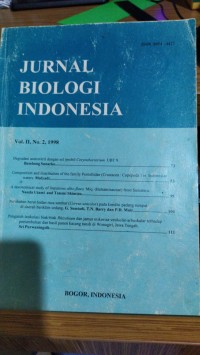 Jurnal Biologi Indonesia Vol. II No.2 1998