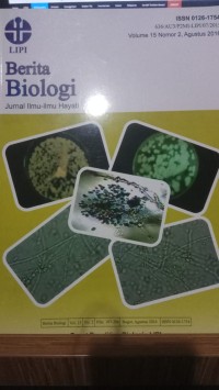 Berita Biologi Jurnal Ilmu-Ilmu Hayati Vol 15, No. 2 Agustus 2016