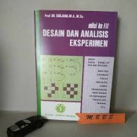 Disain dan Analisis eksperimen