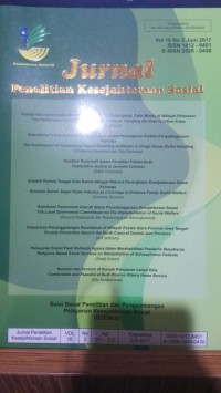 Jurnal Penelitian Kesejahteraan Sosial Vol. 16, No. 2 Juni 2017